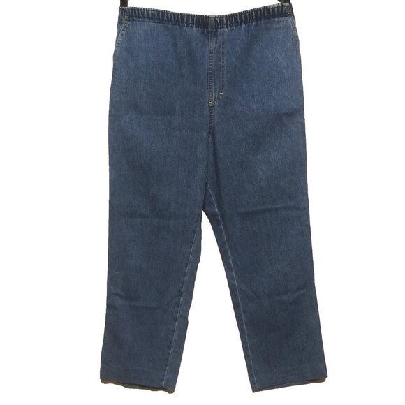 White Stag Average Jeans 35x 26.5 Womens pullon elastic waist pockets high rise - Picture 1 of 5
